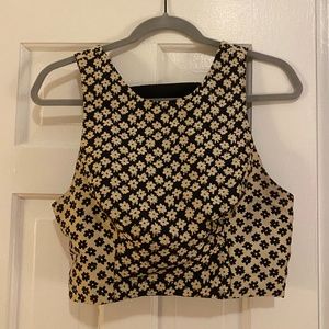 Shimmery Gold Crop Top